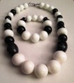 COLLANA AGATA BIANCA E ONICE NERO